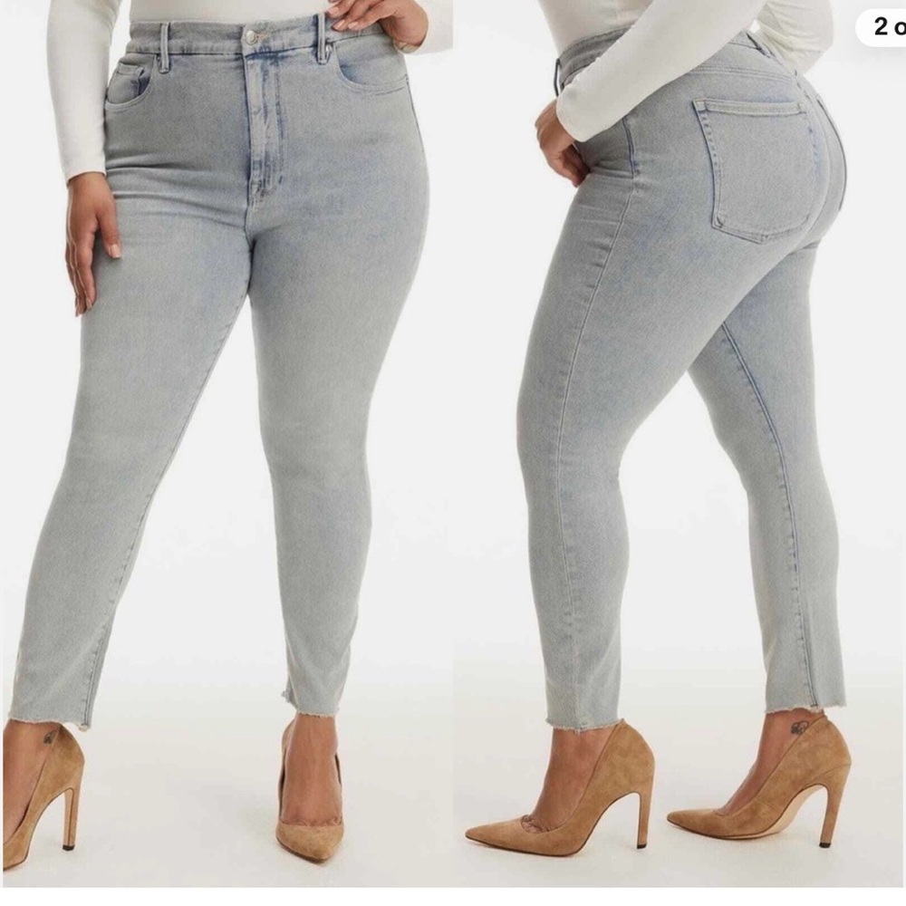 Good American Good Legs Cropped Frey Hem